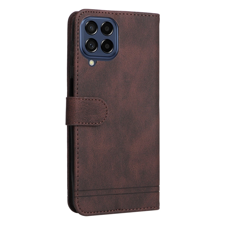 For Samsung Galaxy M53 5G Skin Feel Life Tree Metal Button Leather Phone Case