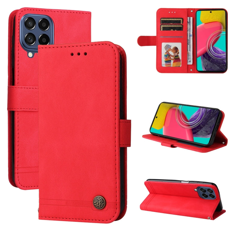 For Samsung Galaxy M53 5G Skin Feel Life Tree Metal Button Leather Phone Case