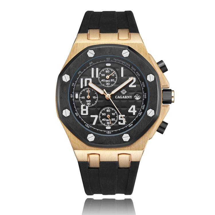 CAGARNY 6867 Six-Needle Multifunctional Quartz Sports Watch for Men