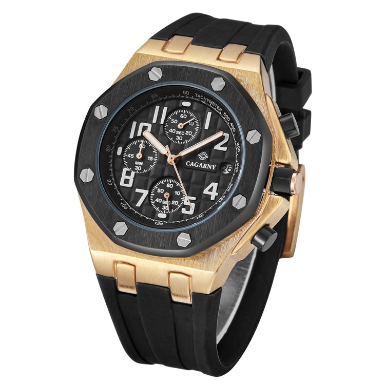 CAGARNY 6867 Six-Needle Multifunctional Quartz Sports Watch for Men