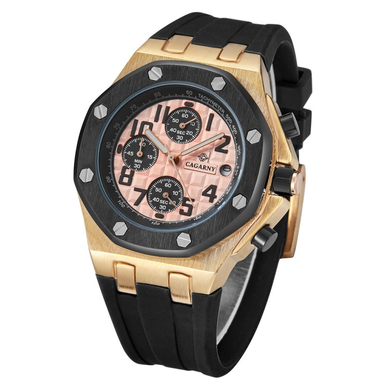 CAGARNY 6867 Six-Needle Multifunctional Quartz Sports Watch for Men