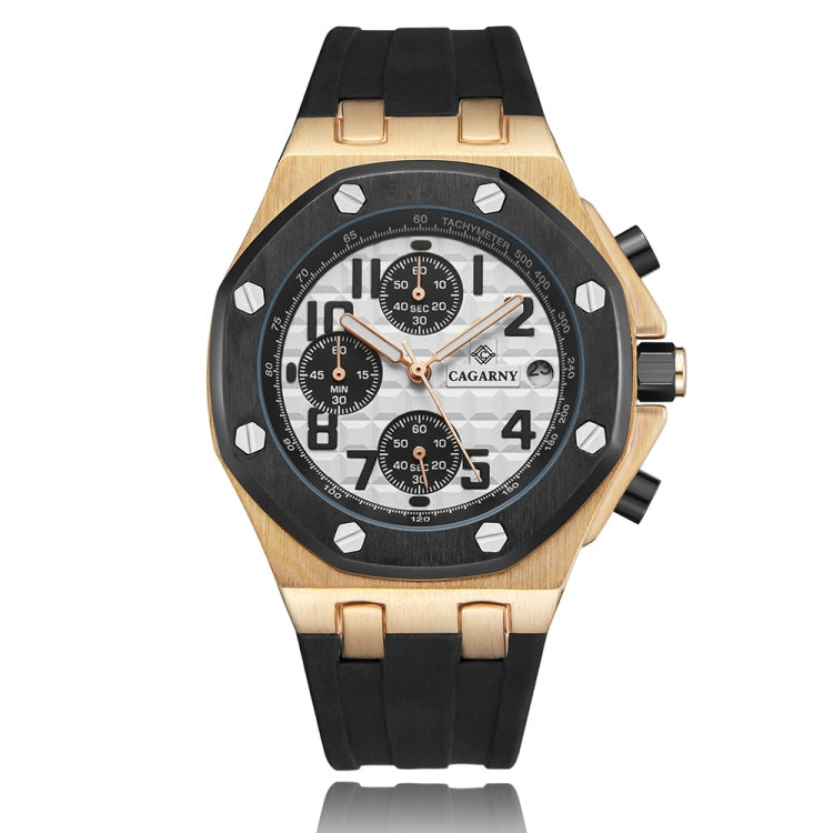 CAGARNY 6867 Six-Needle Multifunctional Quartz Sports Watch for Men