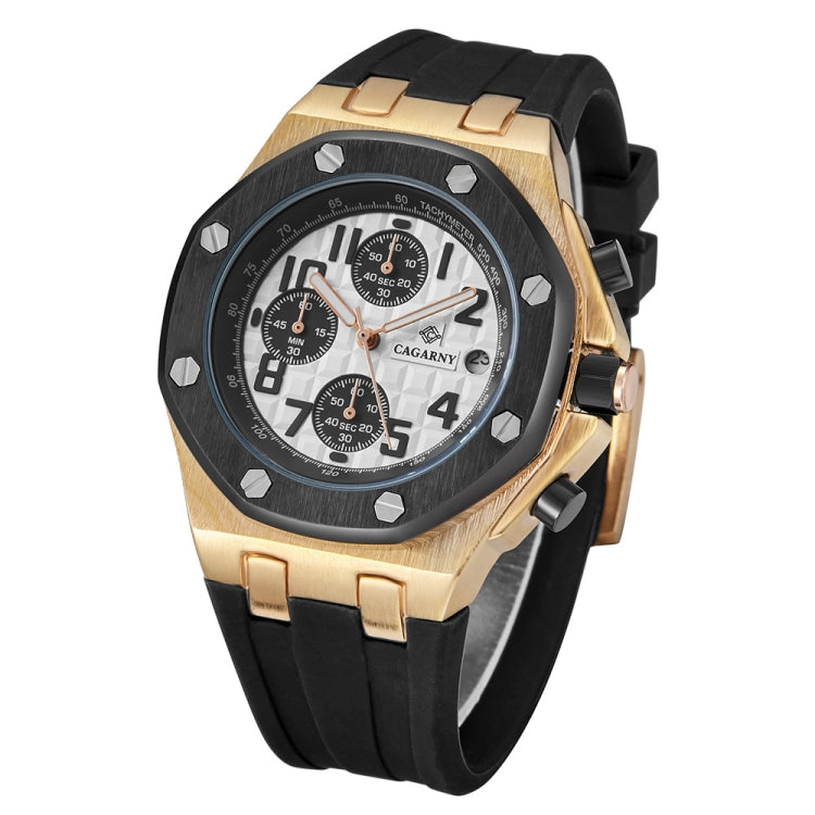 CAGARNY 6867 Six-Needle Multifunctional Quartz Sports Watch for Men