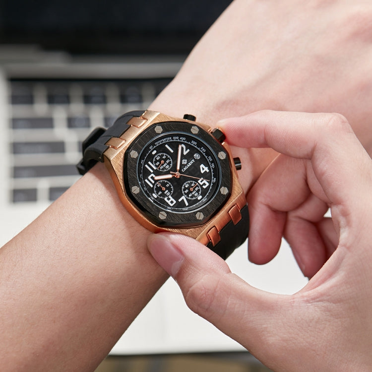 CAGARNY 6867 Six-Needle Multifunctional Quartz Sports Watch for Men