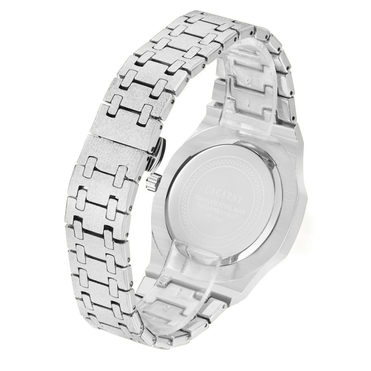 CAGARNY 6885 Simple Stone Surface Quartz Steel Band Watch For Men