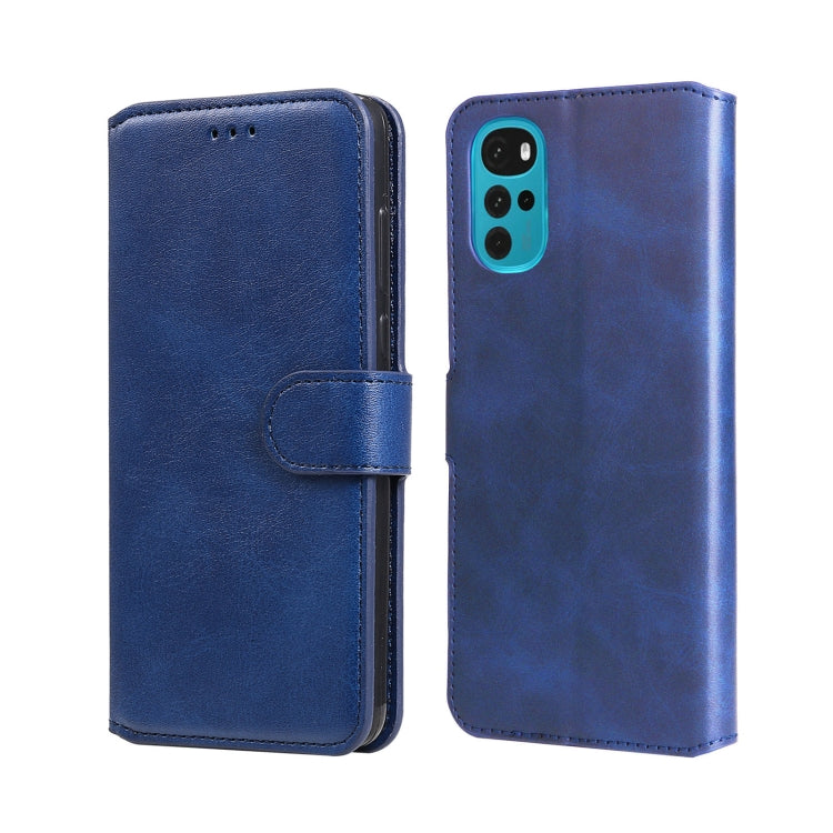 For Motorola Moto G22 Classic Calf Texture Flip Leather Phone Case