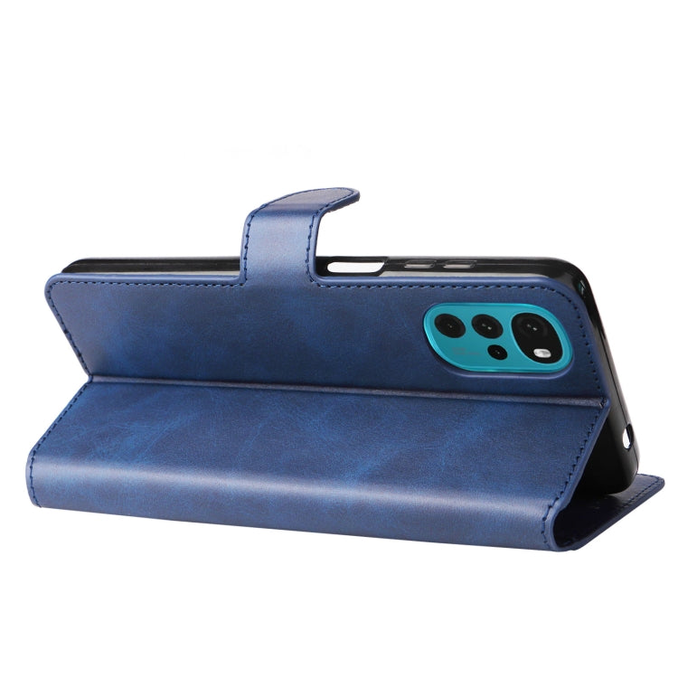 For Motorola Moto G22 Classic Calf Texture Flip Leather Phone Case