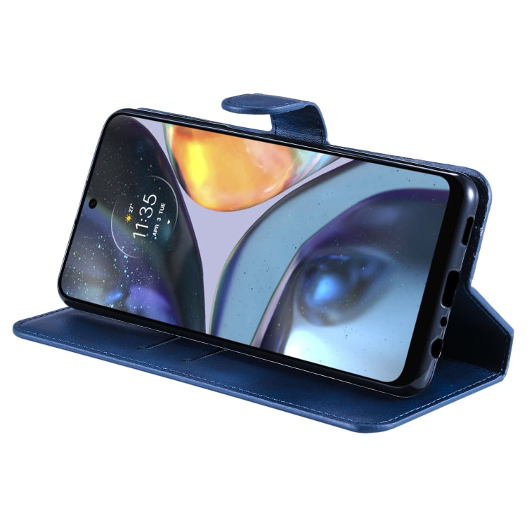 For Motorola Moto G22 Classic Calf Texture Flip Leather Phone Case