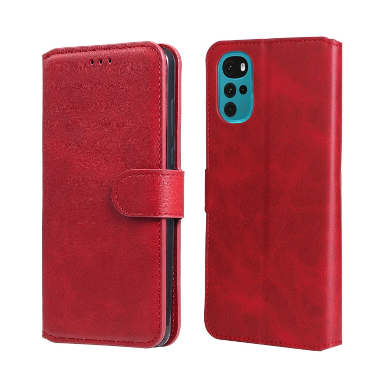 For Motorola Moto G22 Classic Calf Texture Flip Leather Phone Case