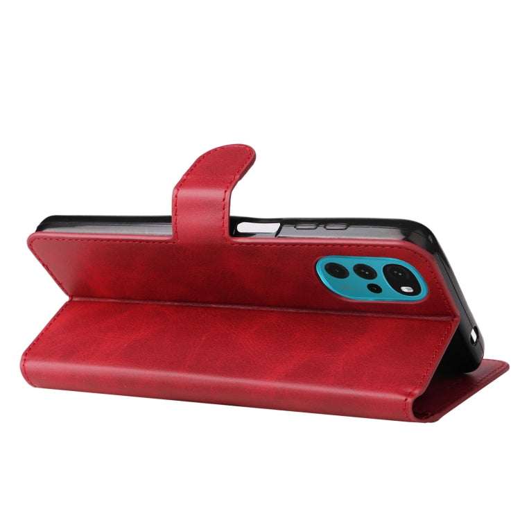 For Motorola Moto G22 Classic Calf Texture Flip Leather Phone Case