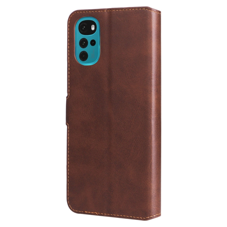 For Motorola Moto G22 Classic Calf Texture Flip Leather Phone Case