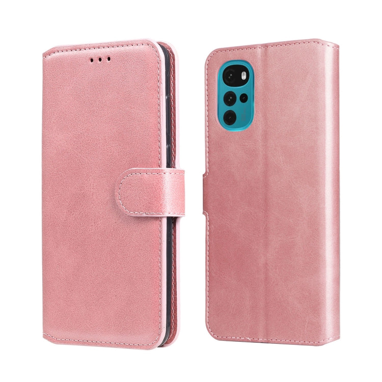 For Motorola Moto G22 Classic Calf Texture Flip Leather Phone Case