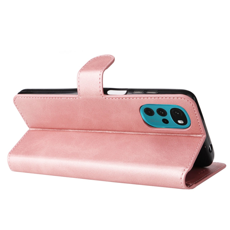 For Motorola Moto G22 Classic Calf Texture Flip Leather Phone Case