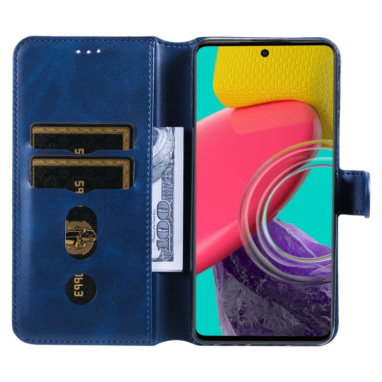 For Samsung Galaxy M53 5G Classic Calf Texture Flip Leather Phone Case