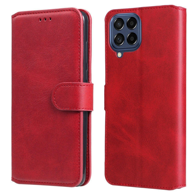 For Samsung Galaxy M53 5G Classic Calf Texture Flip Leather Phone Case