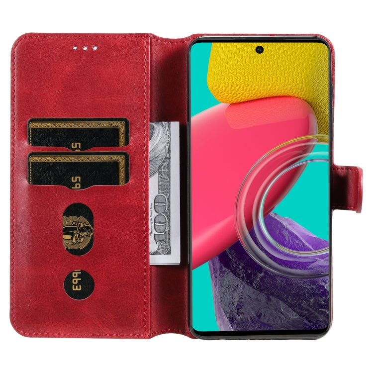 For Samsung Galaxy M53 5G Classic Calf Texture Flip Leather Phone Case