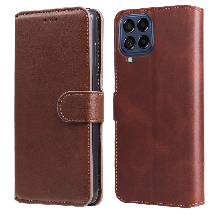 For Samsung Galaxy M53 5G Classic Calf Texture Flip Leather Phone Case
