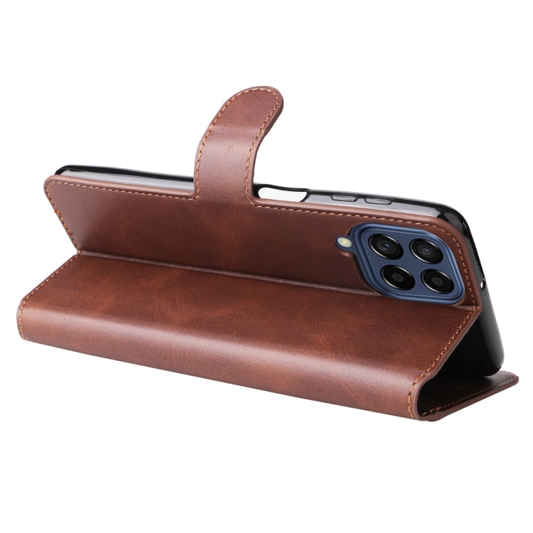 For Samsung Galaxy M53 5G Classic Calf Texture Flip Leather Phone Case