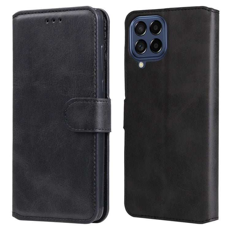 For Samsung Galaxy M53 5G Classic Calf Texture Flip Leather Phone Case