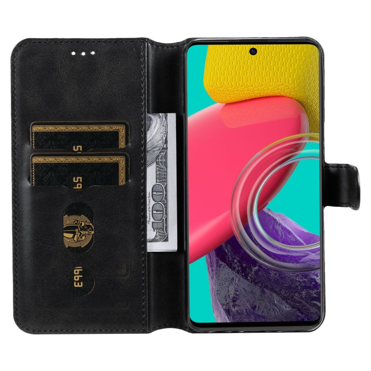 For Samsung Galaxy M53 5G Classic Calf Texture Flip Leather Phone Case