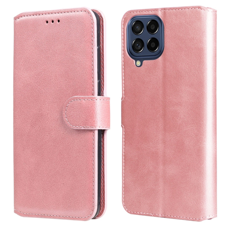 For Samsung Galaxy M53 5G Classic Calf Texture Flip Leather Phone Case