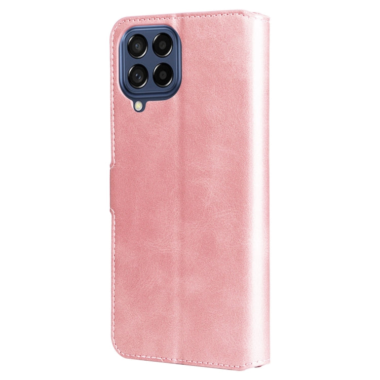 For Samsung Galaxy M53 5G Classic Calf Texture Flip Leather Phone Case