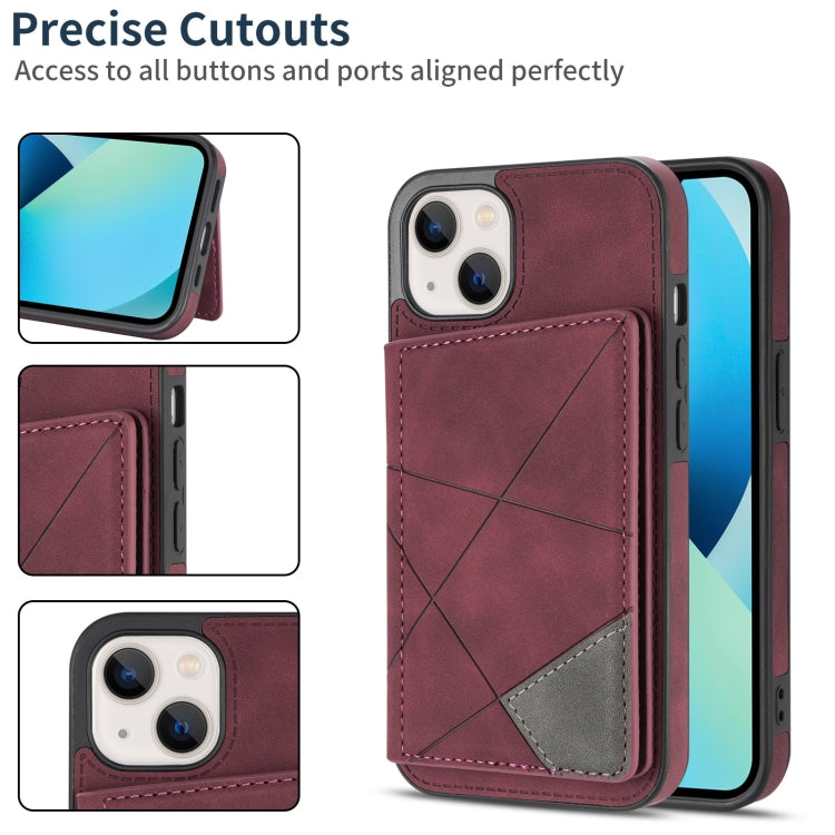 For iPhone 13 mini Line Card Holder Phone Case