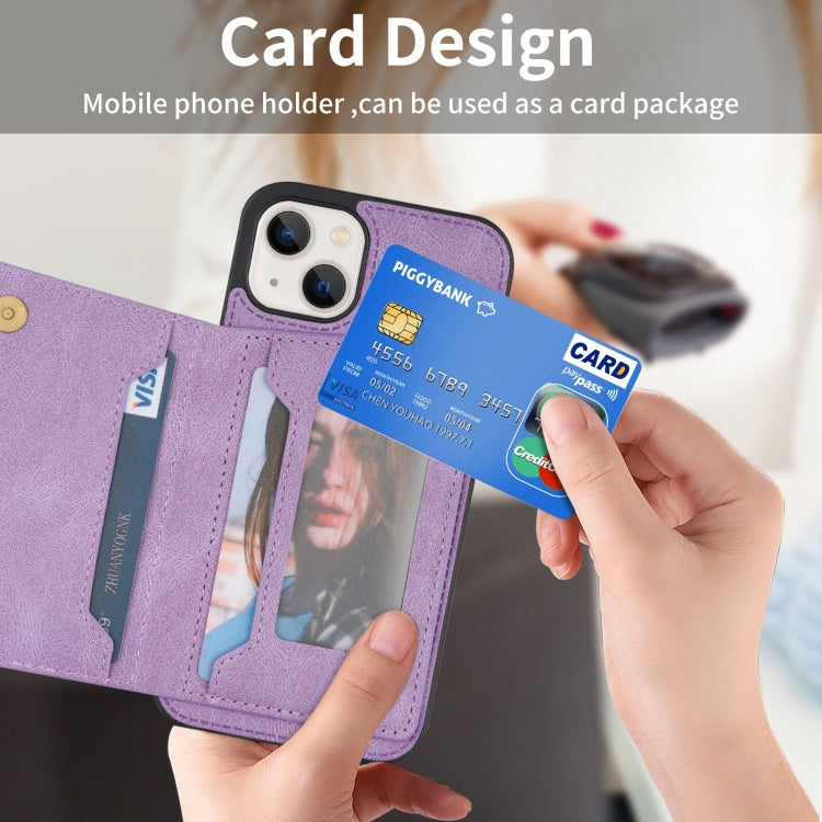 For iPhone 13 Line Card Holder Phone Case