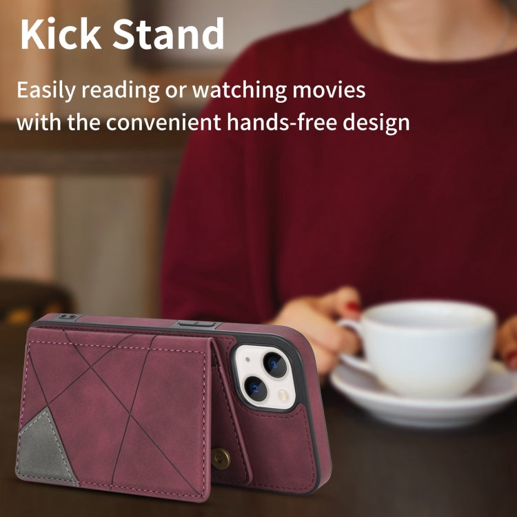 For iPhone 13 Line Card Holder Phone Case