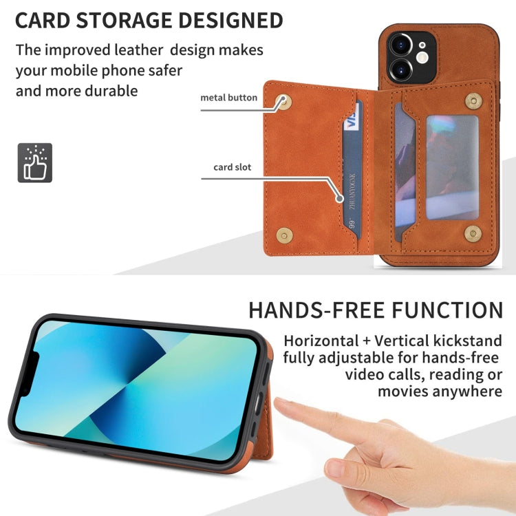For iPhone 12 Line Card Holder Phone Case