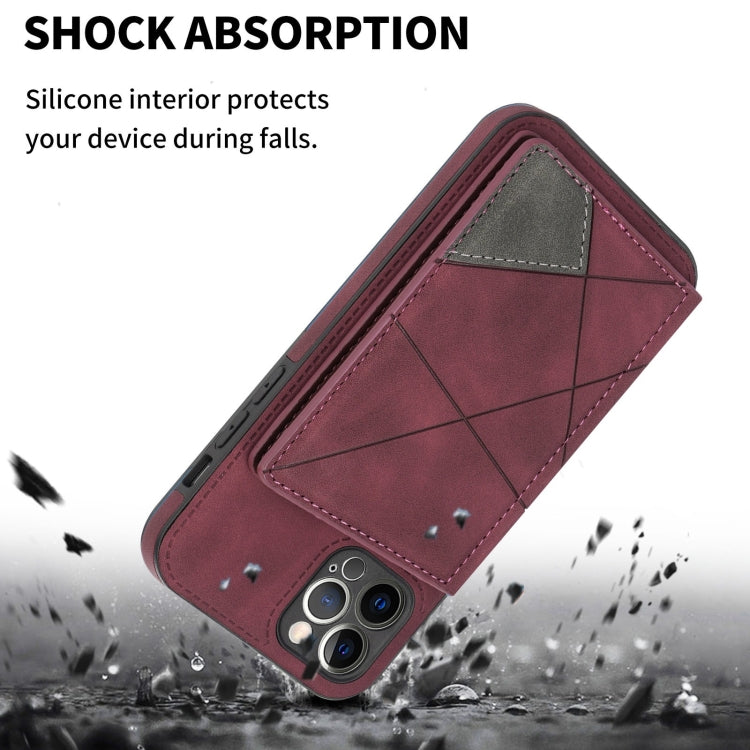 For iPhone 12 Line Card Holder Phone Case