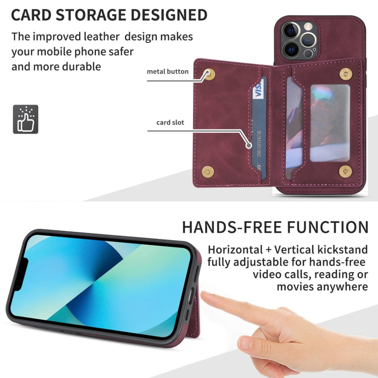 For iPhone 12 Pro Line Card Holder Phone Case