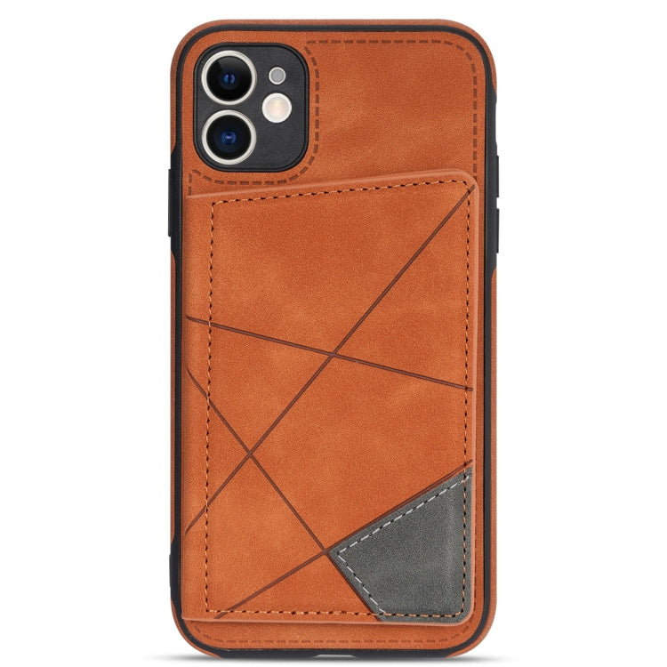 For iPhone 11 Line Card Holder Phone Case