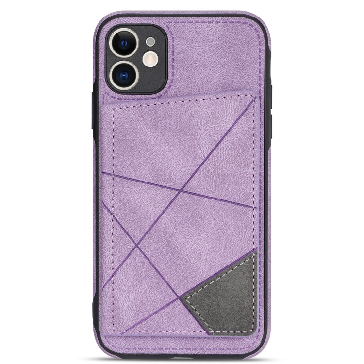 For iPhone 11 Line Card Holder Phone Case