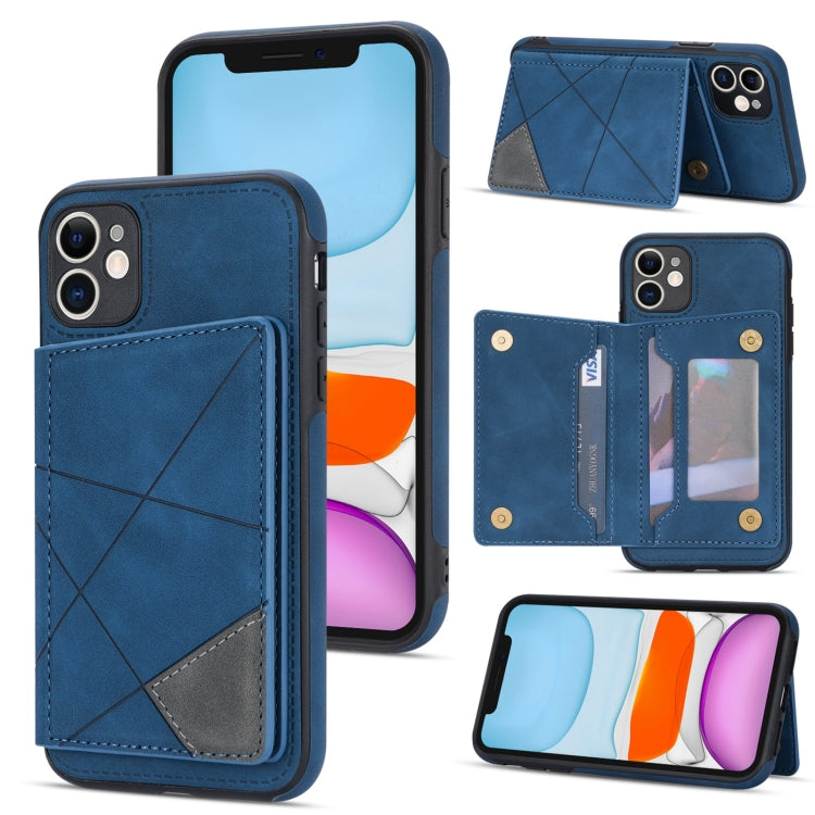 For iPhone 11 Line Card Holder Phone Case