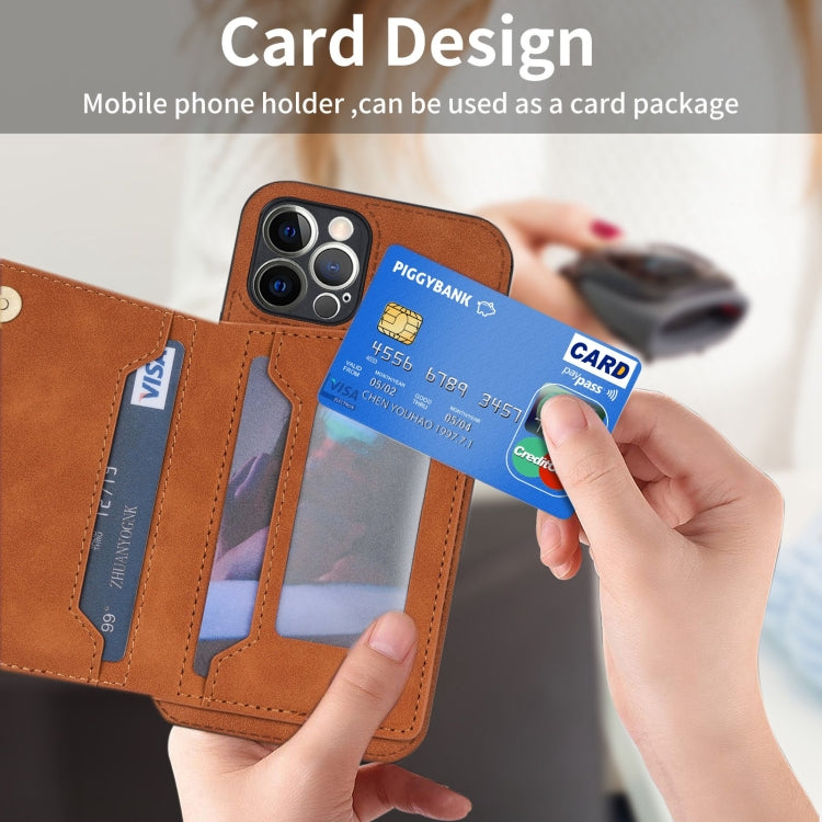 For iPhone 11 Pro Line Card Holder Phone Case