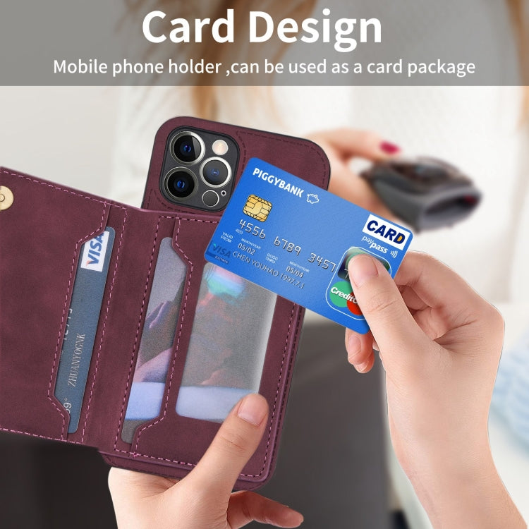 For iPhone 11 Pro Line Card Holder Phone Case