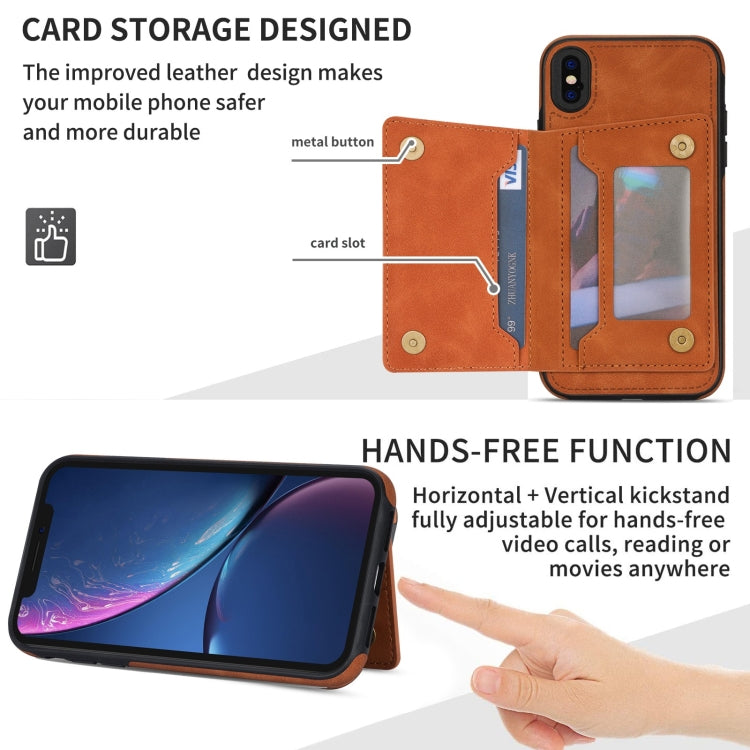 For iPhone X / XS Line Card Holder Phone Case