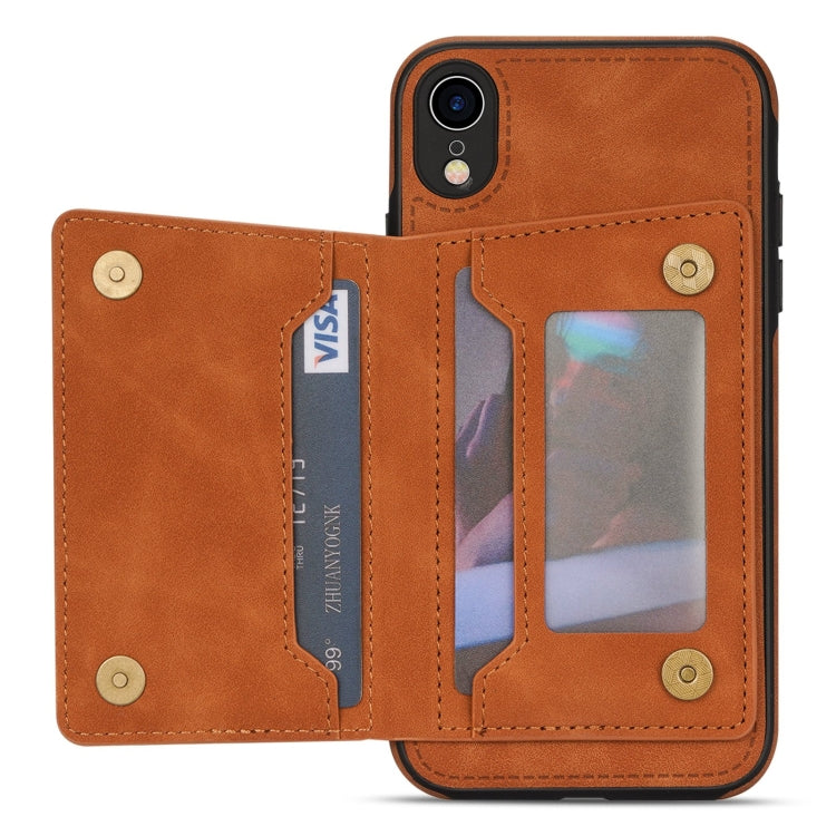 For iPhone XR Line Card Holder Phone Case