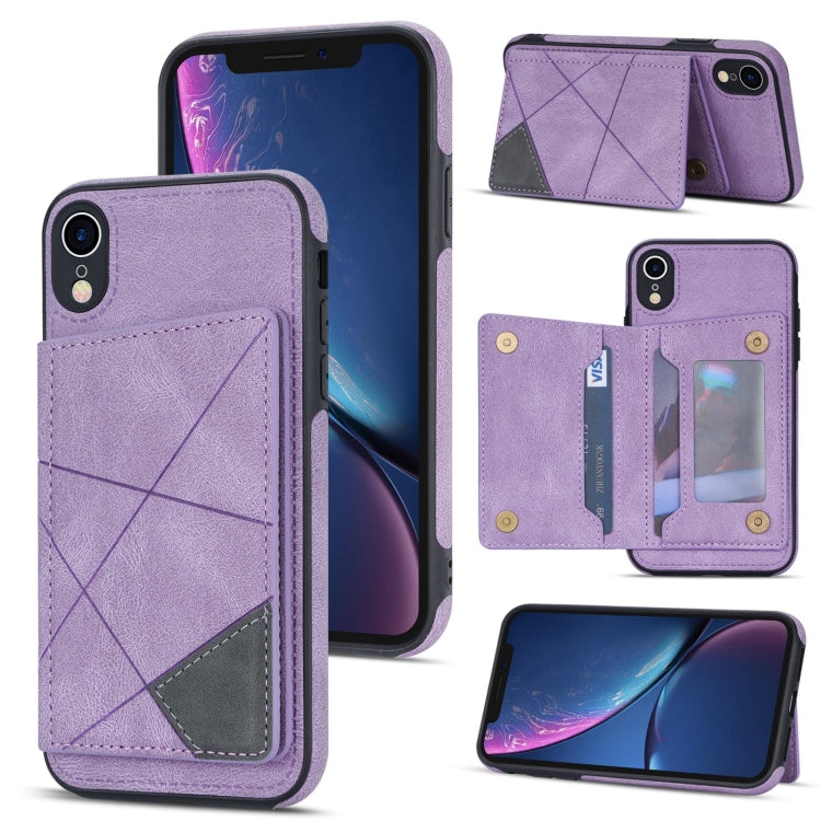 For iPhone XR Line Card Holder Phone Case