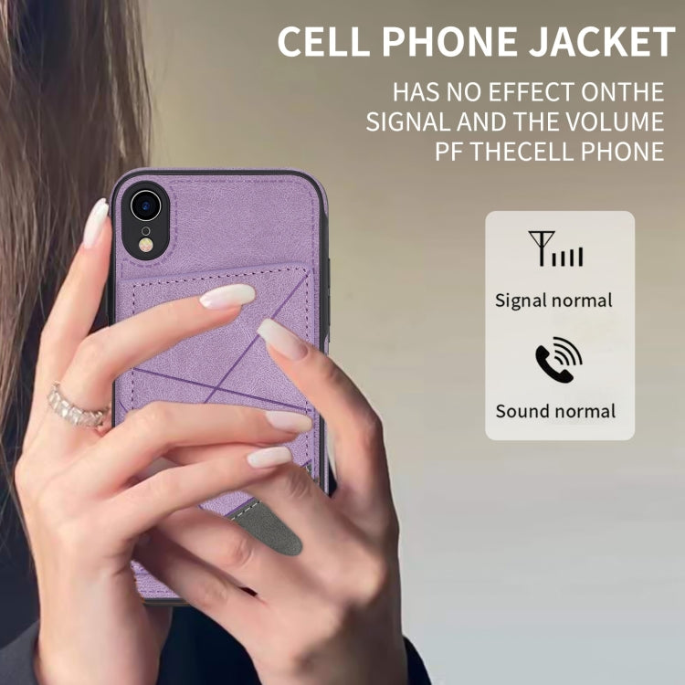 For iPhone XR Line Card Holder Phone Case