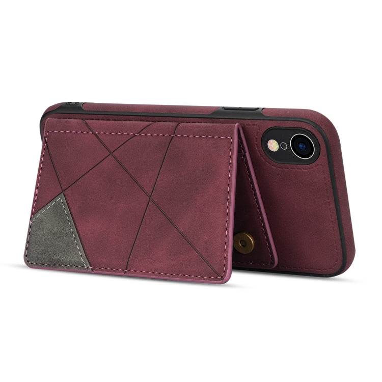 For iPhone XR Line Card Holder Phone Case