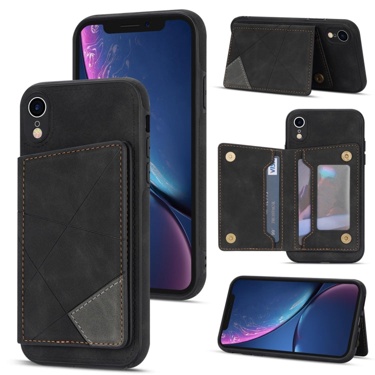 For iPhone XR Line Card Holder Phone Case