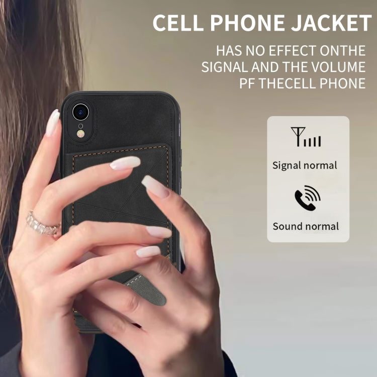 For iPhone XR Line Card Holder Phone Case