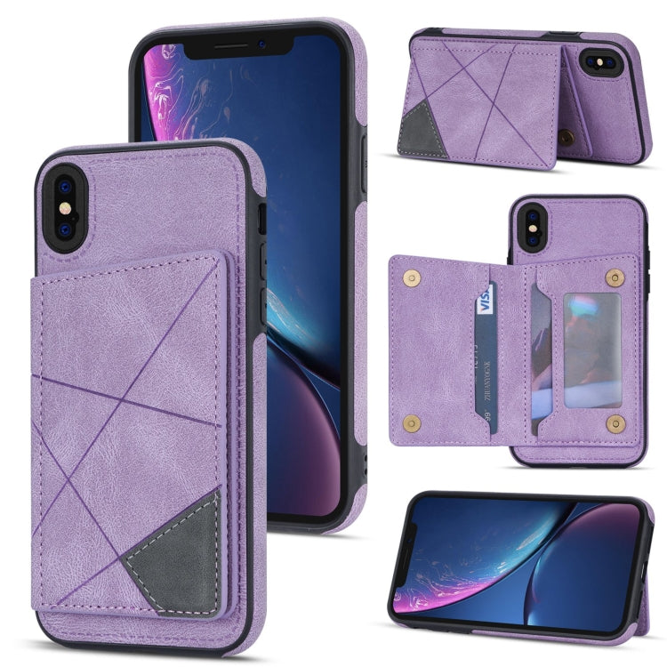For iPhone XS Max Line Card Holder Phone Case
