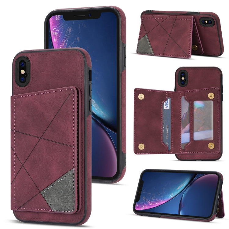 For iPhone XS Max Line Card Holder Phone Case