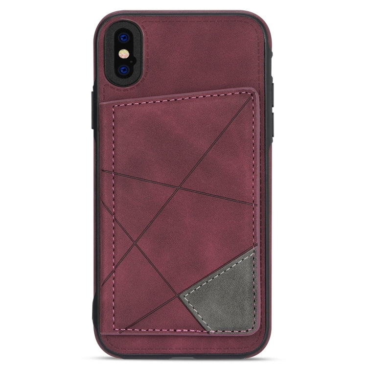 For iPhone XS Max Line Card Holder Phone Case