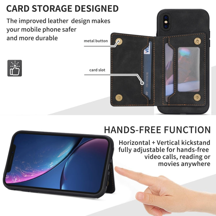 For iPhone XS Max Line Card Holder Phone Case