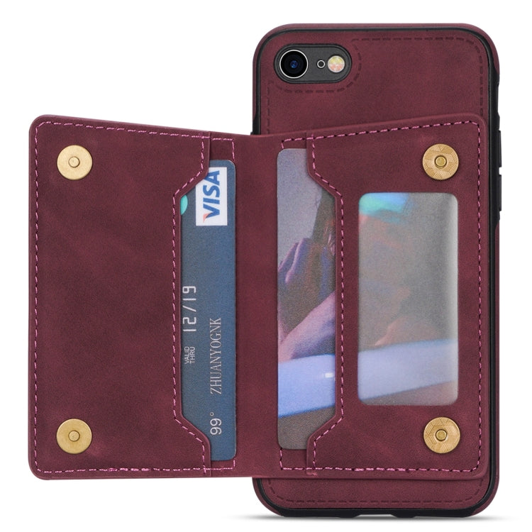 For iPhone SE 2022 / SE 2020 / 8 / 7 Line Card Holder Phone Case