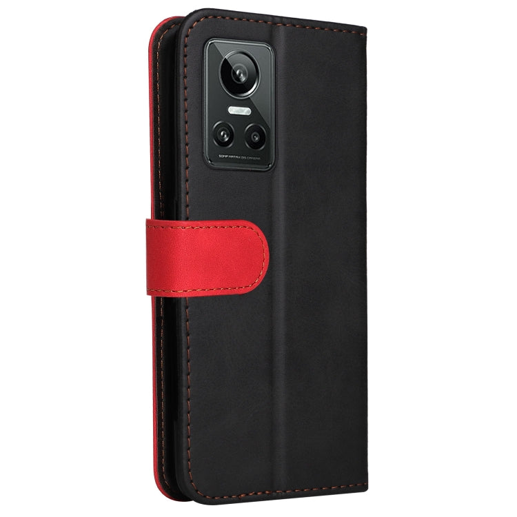 For OPPO Realme GT Neo3 Stitching-Color Horizontal Flip Leather Phone Case
